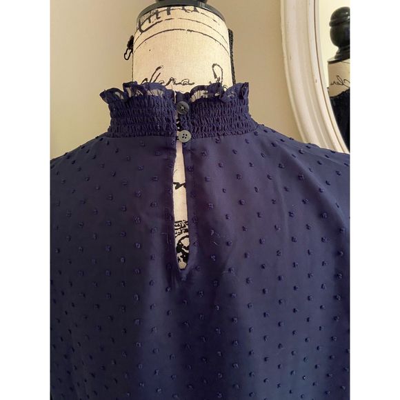 NWT Draper James Swiss Dot Shift Dress in Navy size Large - Picture 5 of 7